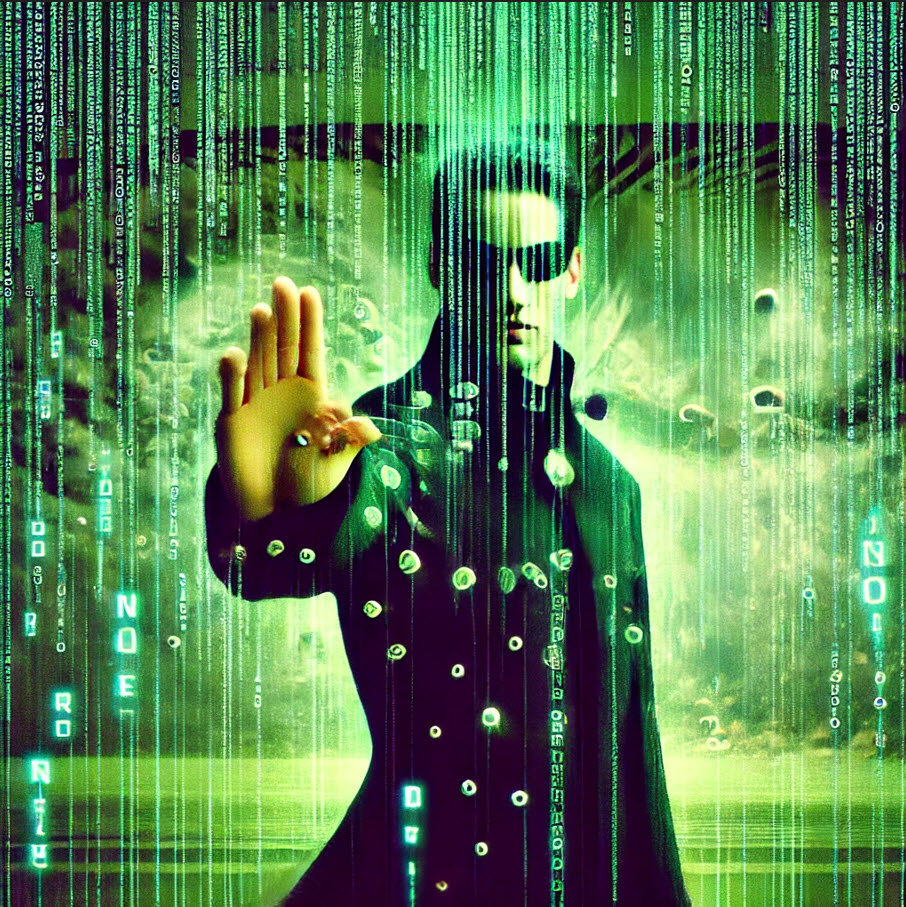 영화 매트릭스 주인공이 각성하는 장면 묘사