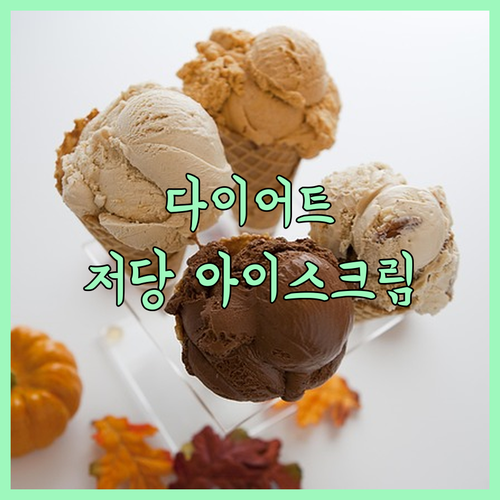 식단 관리 필수템 저당 아이스크림 추..