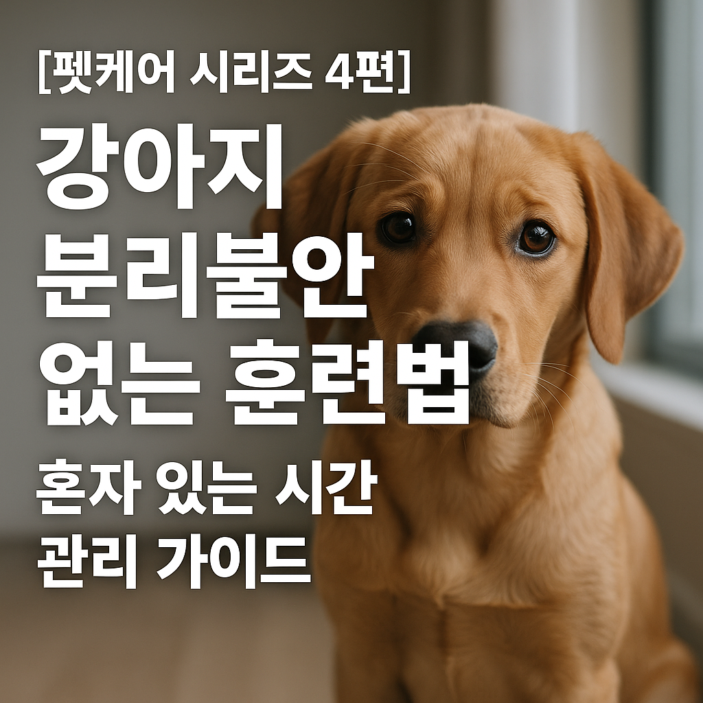 강아지 분리불안 없는 훈련법