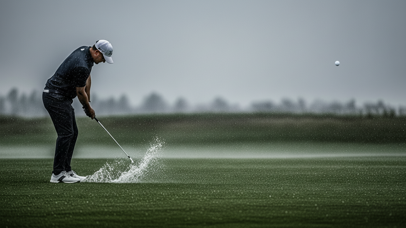 비 오는 날 골프 우중 라운딩 팁과 맞바람을 뚫는 낮은 탄도 펀치 샷 스윙 자세