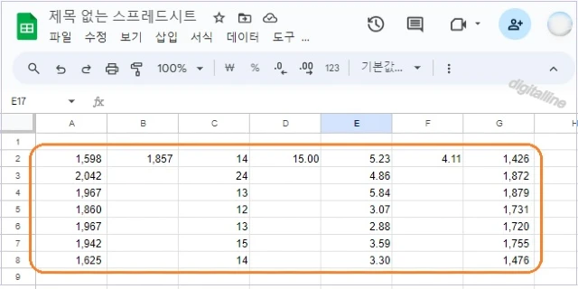 셀 값만 붙여넣기 후 결과입니다.