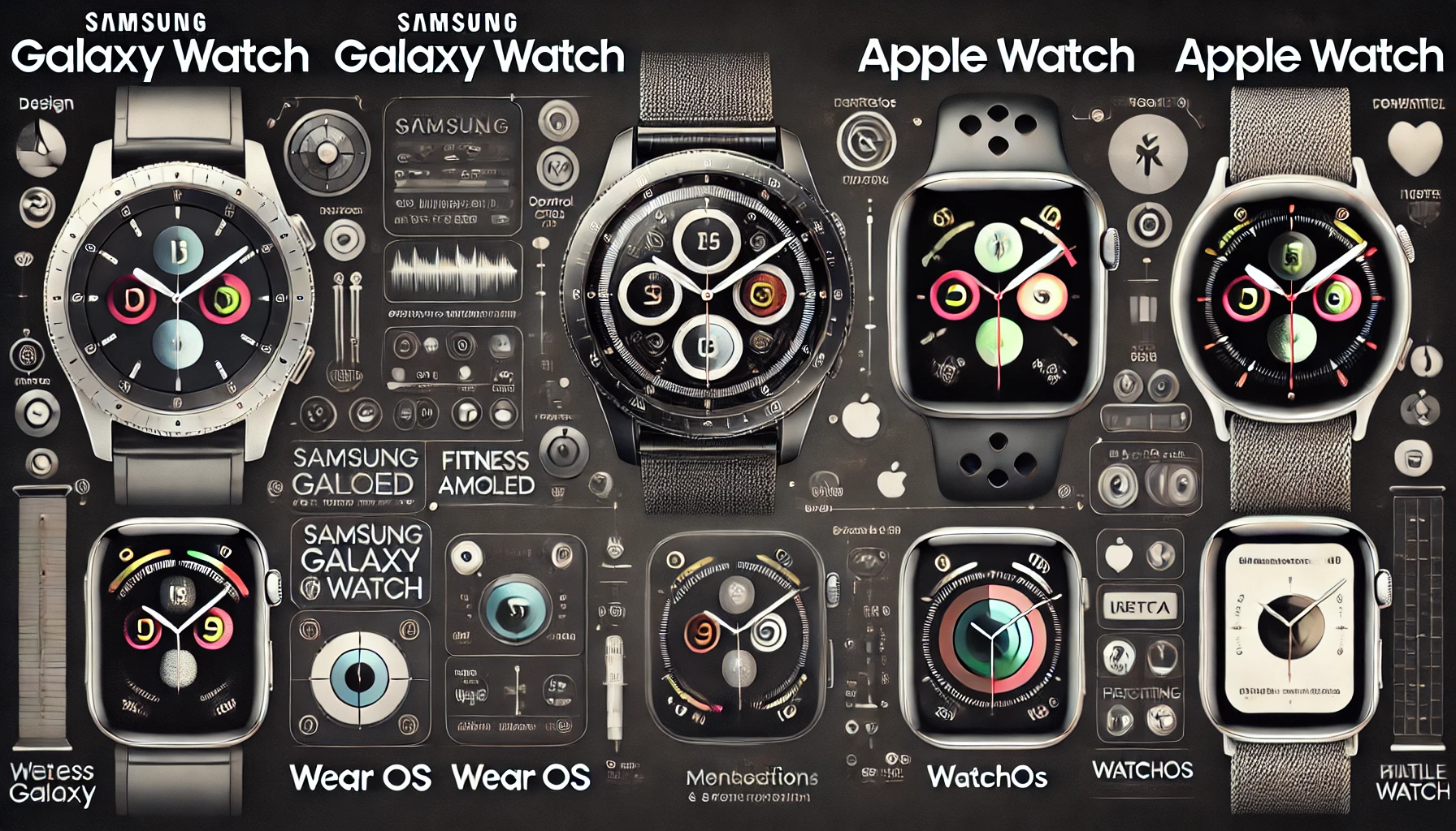 겔럭시워치와 애플워치의 비교