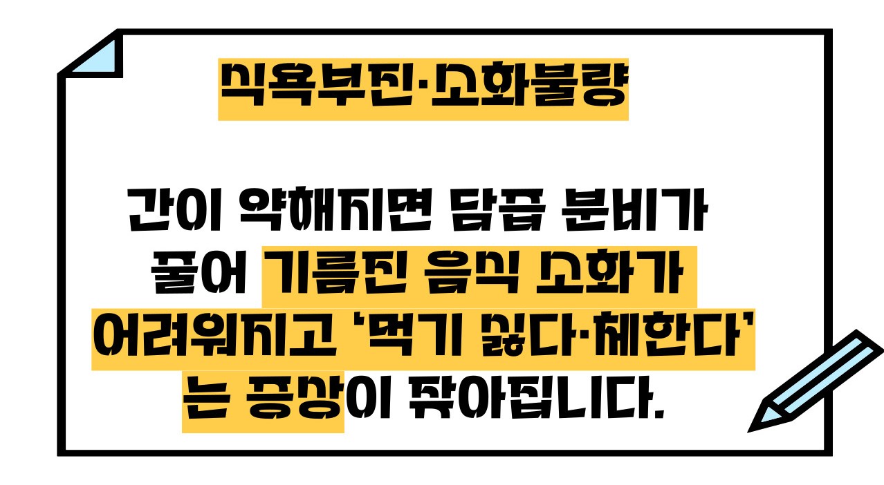 간기능 저하시 나타나는 증상
