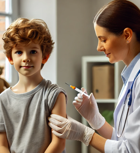 주사 맞는 아이