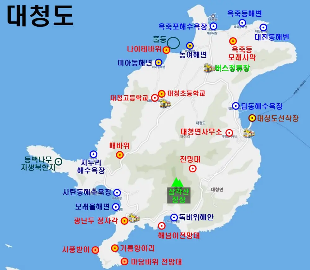 대청도 지도