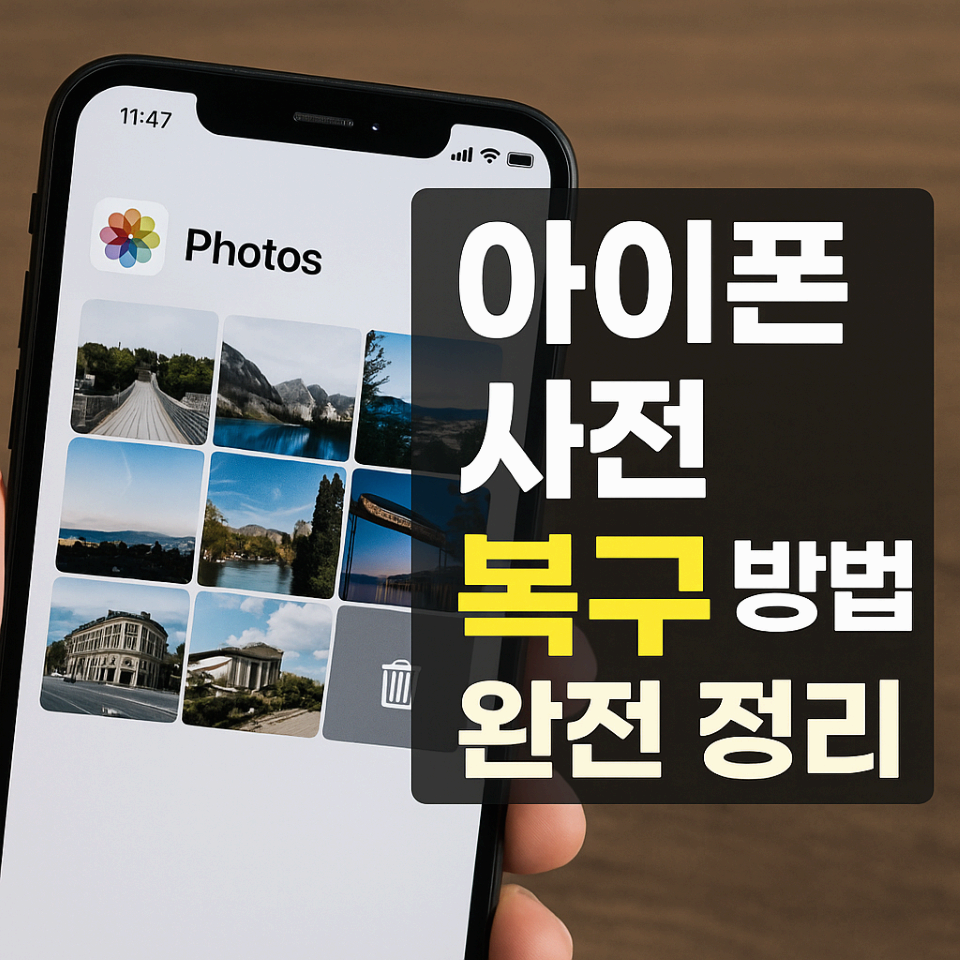 아이폰 사진 복구 방법 완전 정리