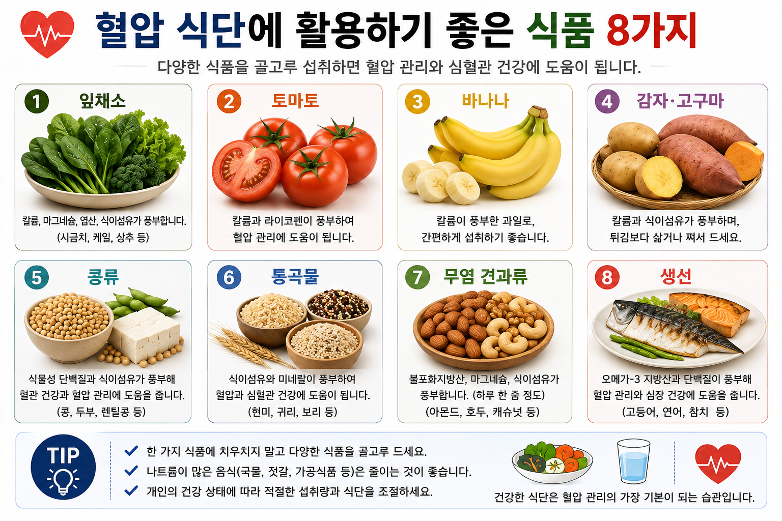 식단에 활용할 수 있는 여러 식품을 분류한 그림