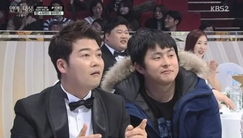 연예대상에-함께-참석해-있는-기안84와-전현무-모습