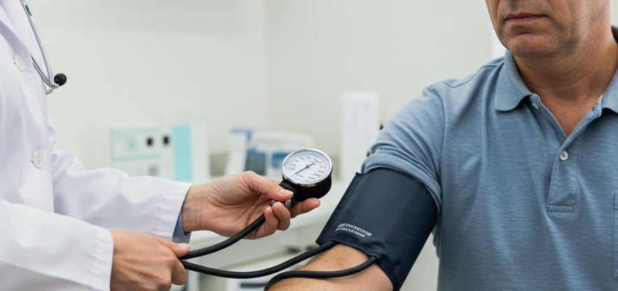 혈압검사하는 장면-사진