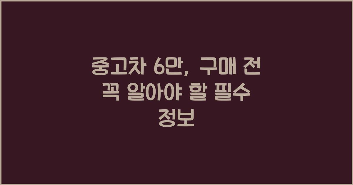 중고차 6만