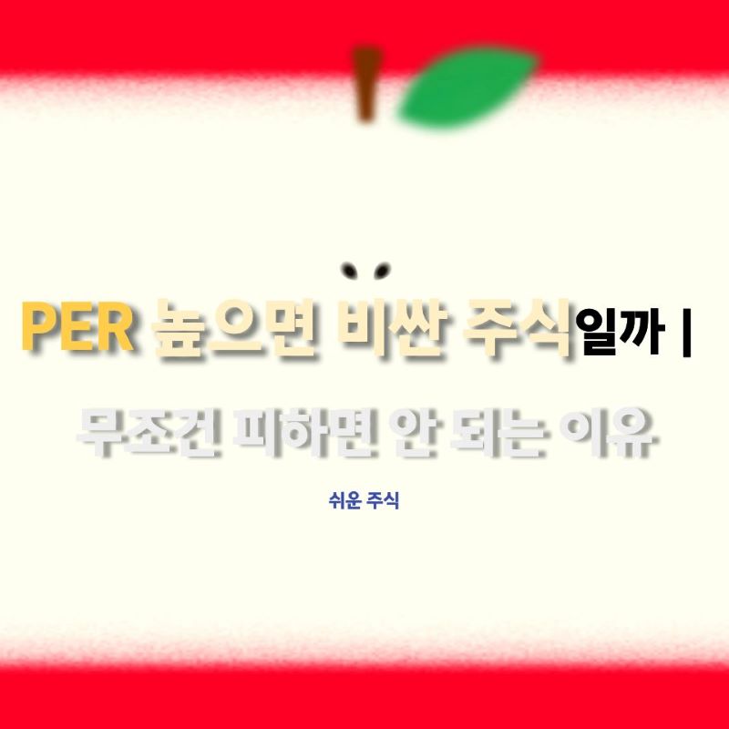 PER높으면비싼주식일까