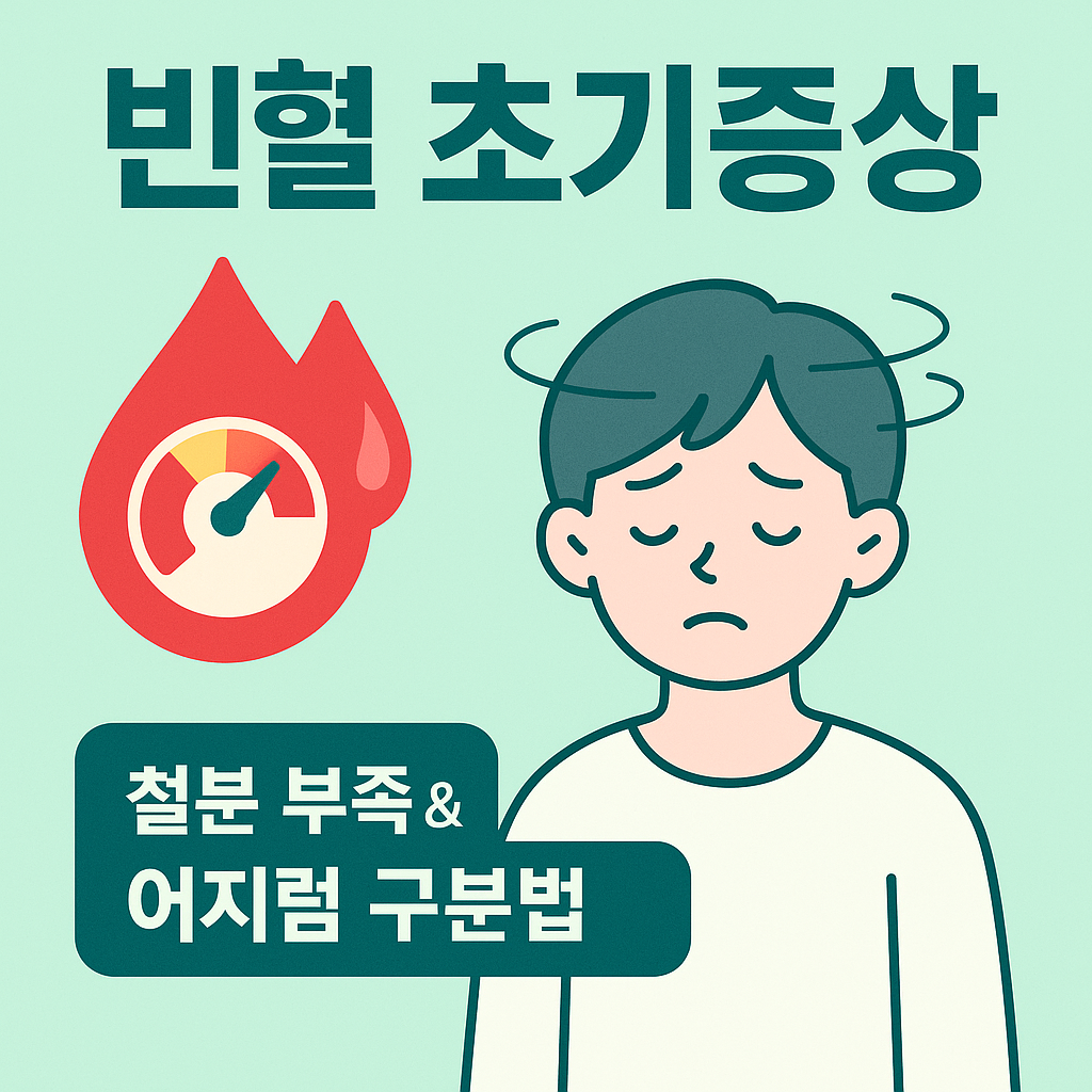 빈혈초기증상 어지럼증 구분. 빈혈 치료