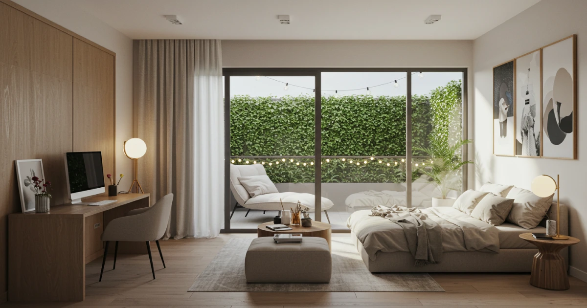 아이 없이 사는 부부를 위한 미니멀하고 세련된 오픈형 인테리어 공간