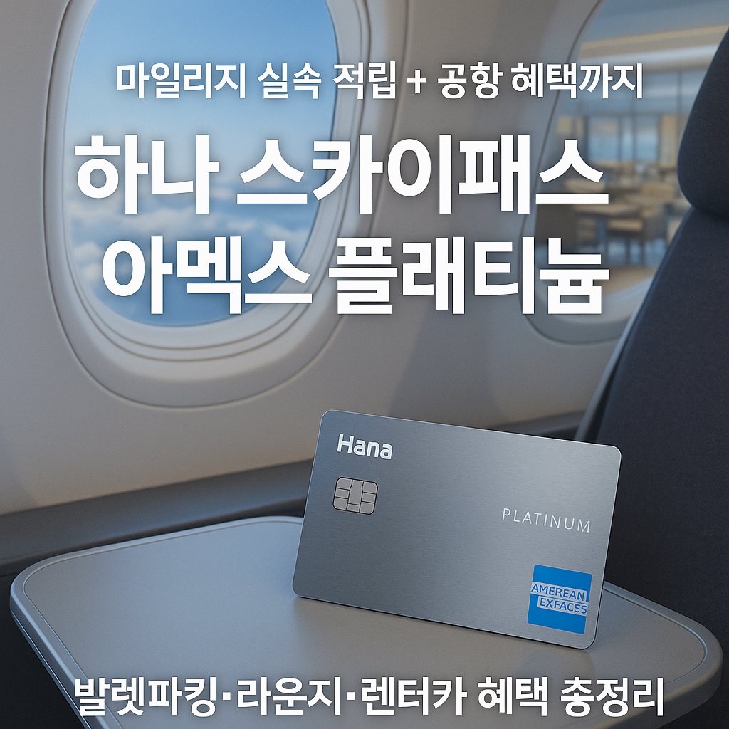 하나 스카이패스 아멕스 플래티늄 혜택 총정리 – 진짜 여행 고수들이 쓰는 프리미엄 마일리지 카드!