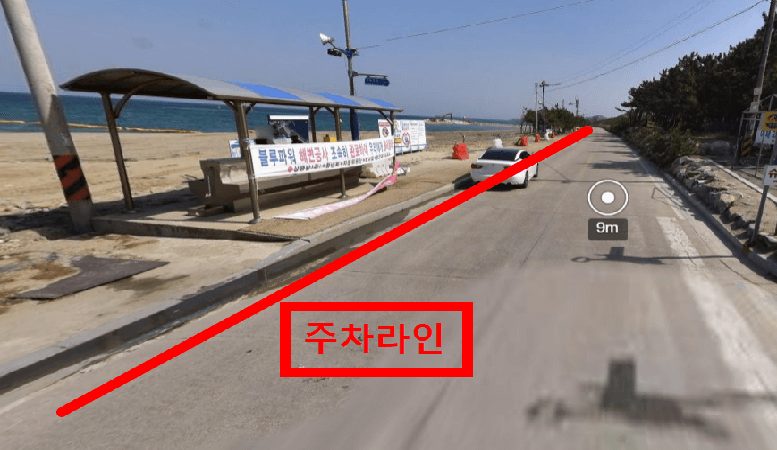 삼척 맹방유채꽃축제장 바다 주차라인