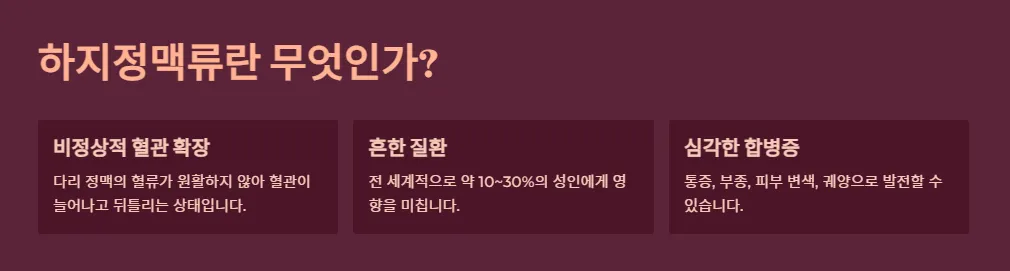 하지정맥류-개요