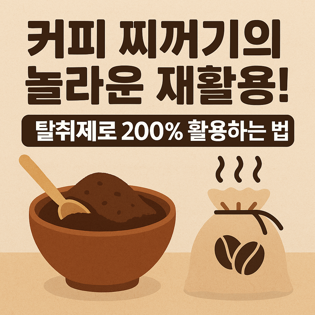 커피찌꺼기 탈취제로 200%할용하는법