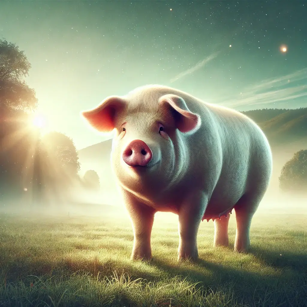 돼지가-들판에-서있는-사진