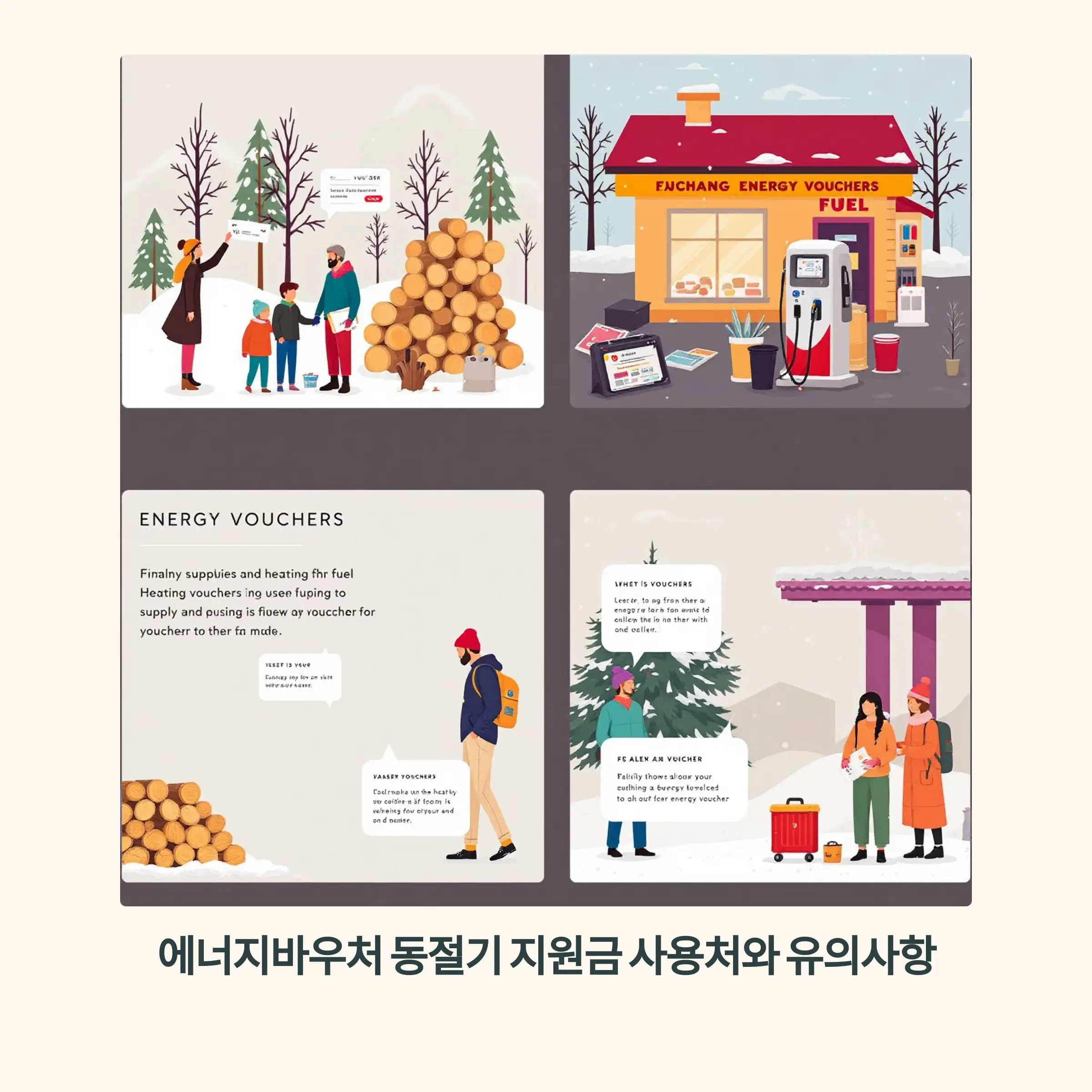 에너지바우처 동절기 지원금 사용처와 유의사항