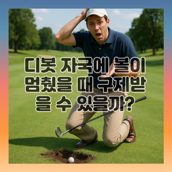 디봇 자국에 볼이 멈췄을 때 구제 받을 수 있을까?