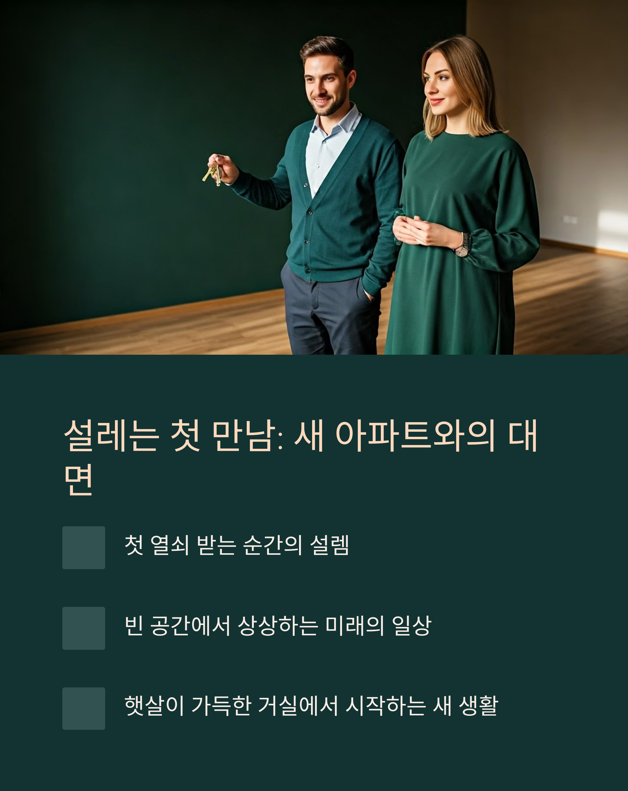 신혼부부 이사 새아파트와의 대면