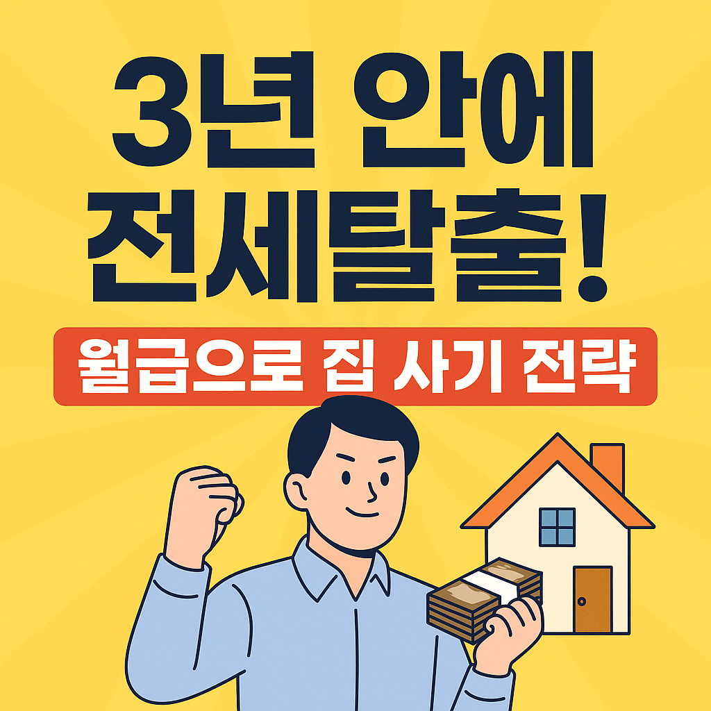 3년 안에 전세 탈출! 월급으로 집 사기 전략 (2025년 정부 규제 강화 반영)