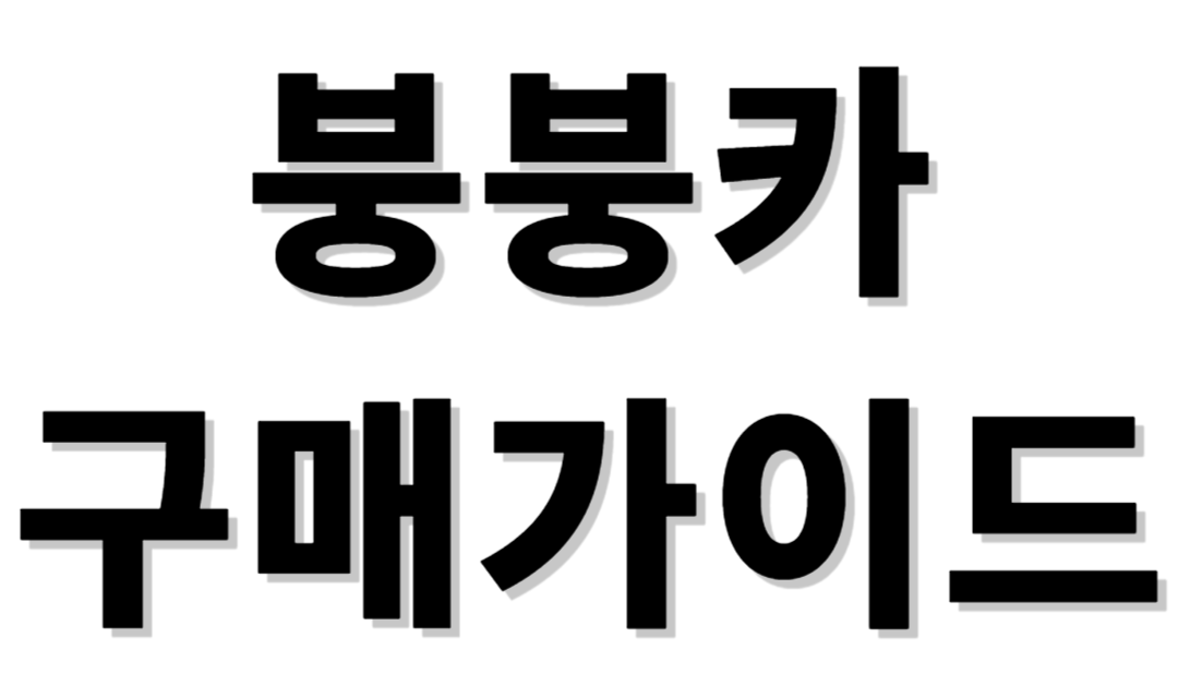 붕붕카 구매가이드