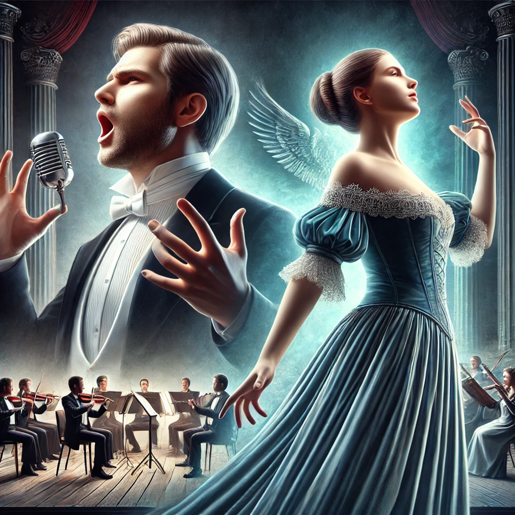 남자 성악가와 여자 성악가