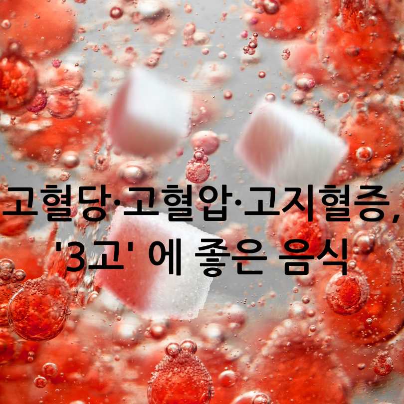 고혈당·고혈압·고지혈증, '3고' 에 좋은 음식