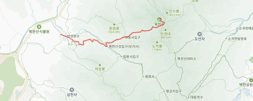 북한산성 코스