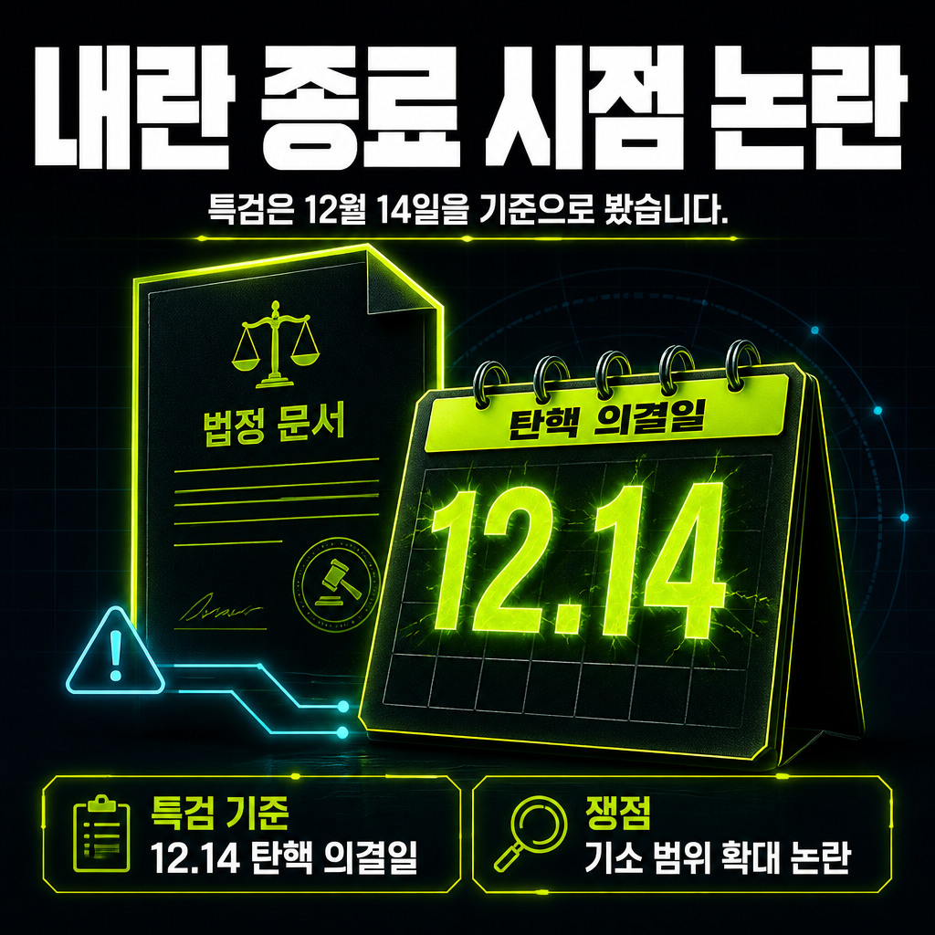 내란 종료 시점 논란