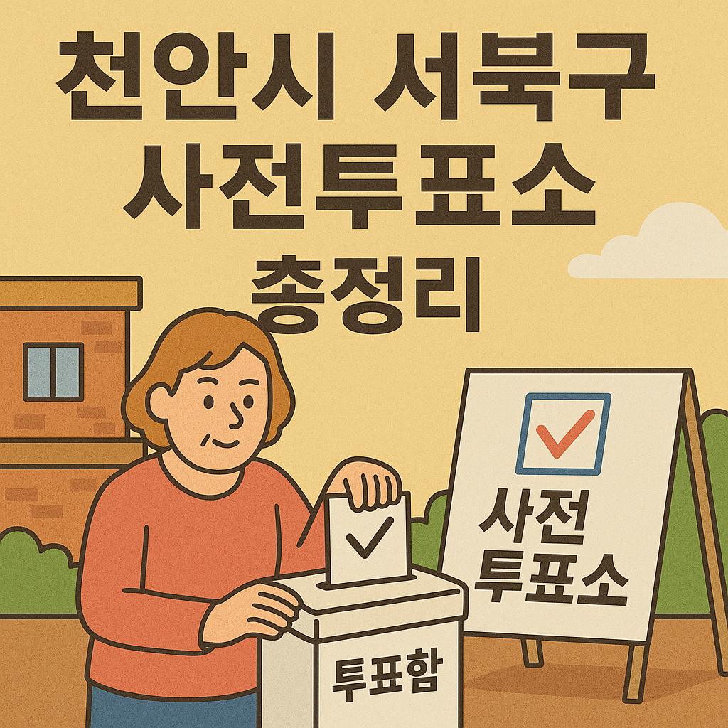 2025 제21대 대통령선거 천안시 서북구 사전투표소 위치
