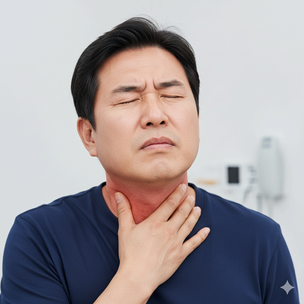 중장년층 편도염&amp;#44; 단순 목 통증이 아닌 합병증 위험 신호