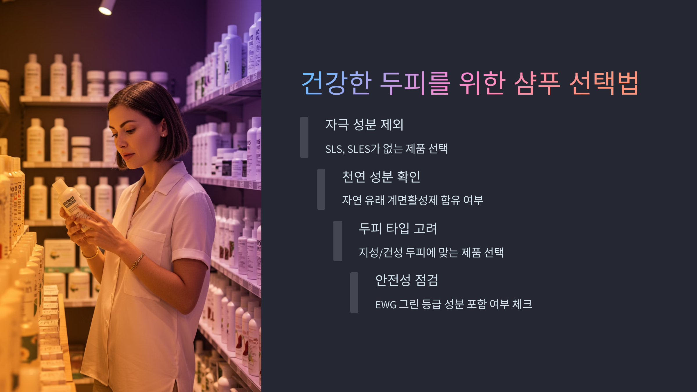 건강한 두피를 위한 샴푸 선택법 관련 이미지