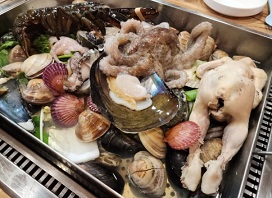 철판해물전골