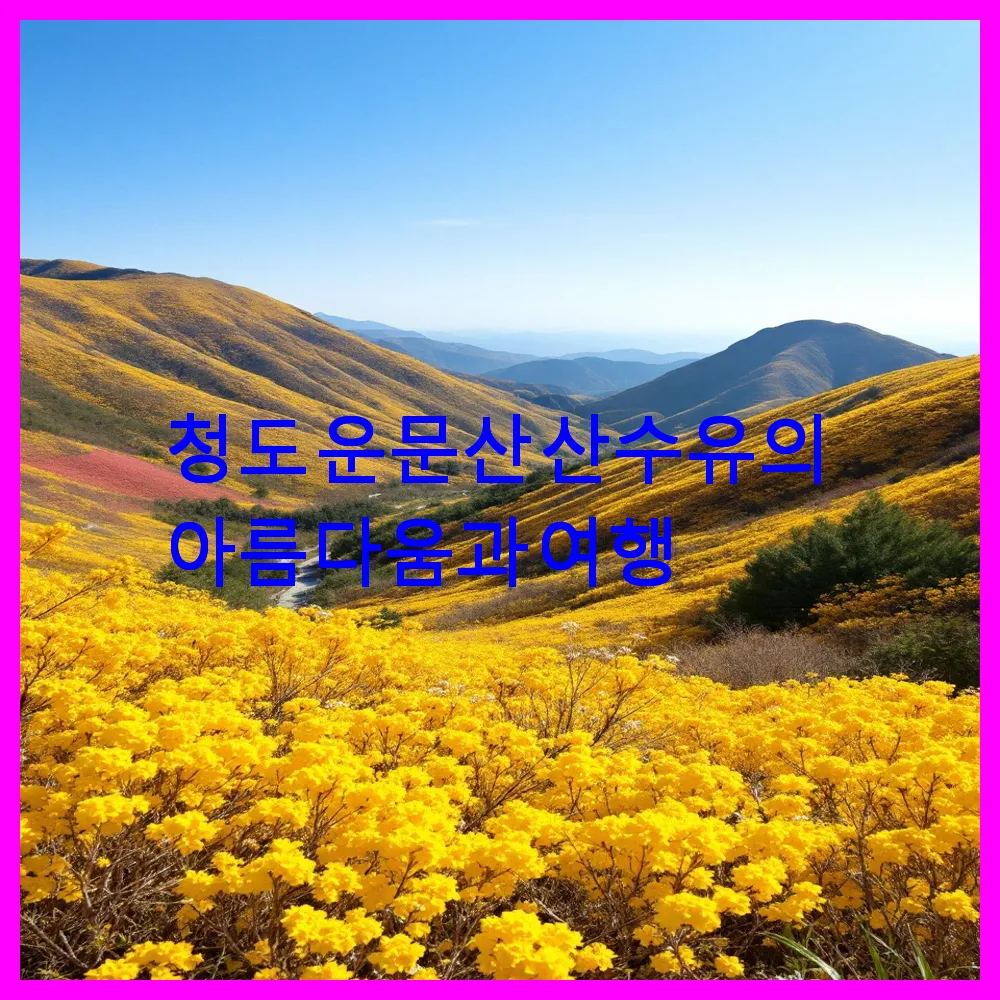 청도 운문산 산수유