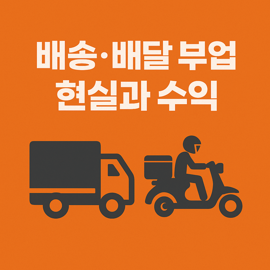 배송·배달 부업의 현실과 수익