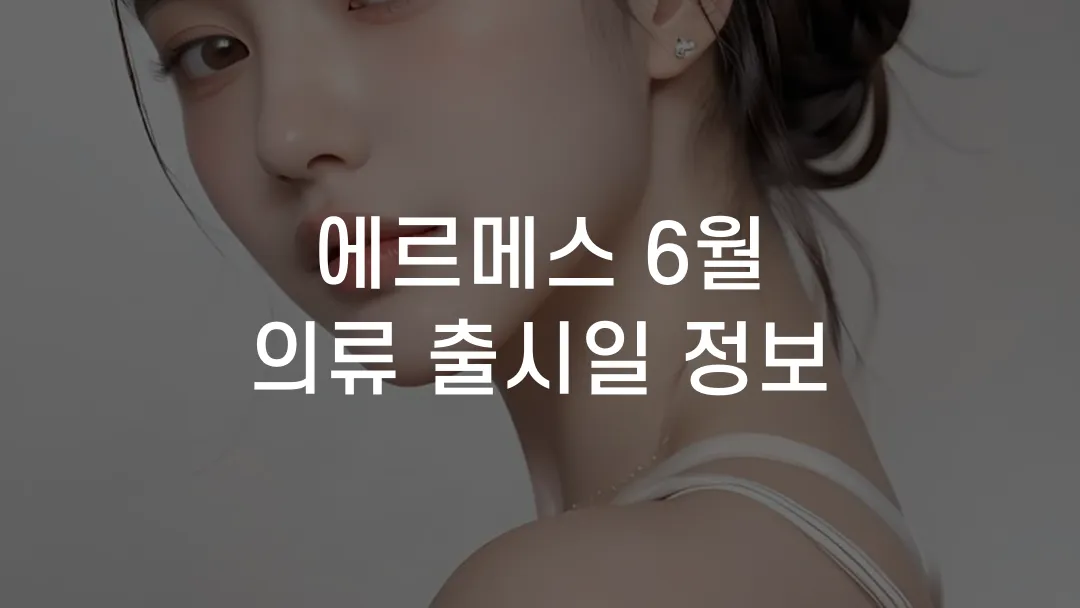 에르메스 6월 의류 출시일 정보