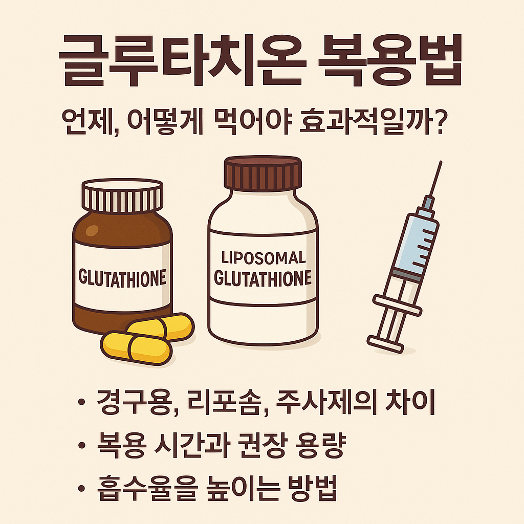 글루타치온 복용법