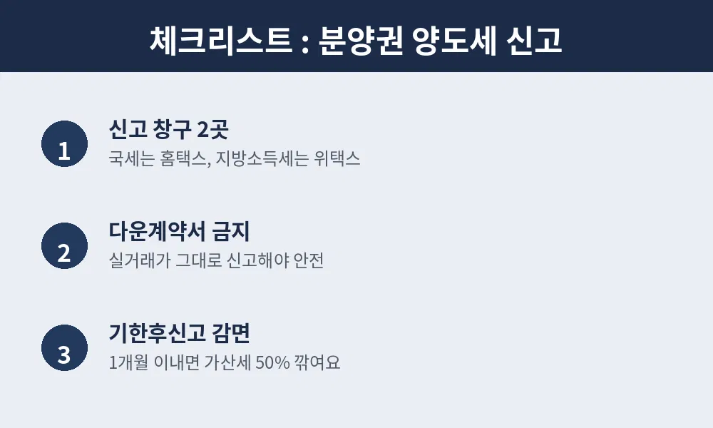분양권 양도세 신고