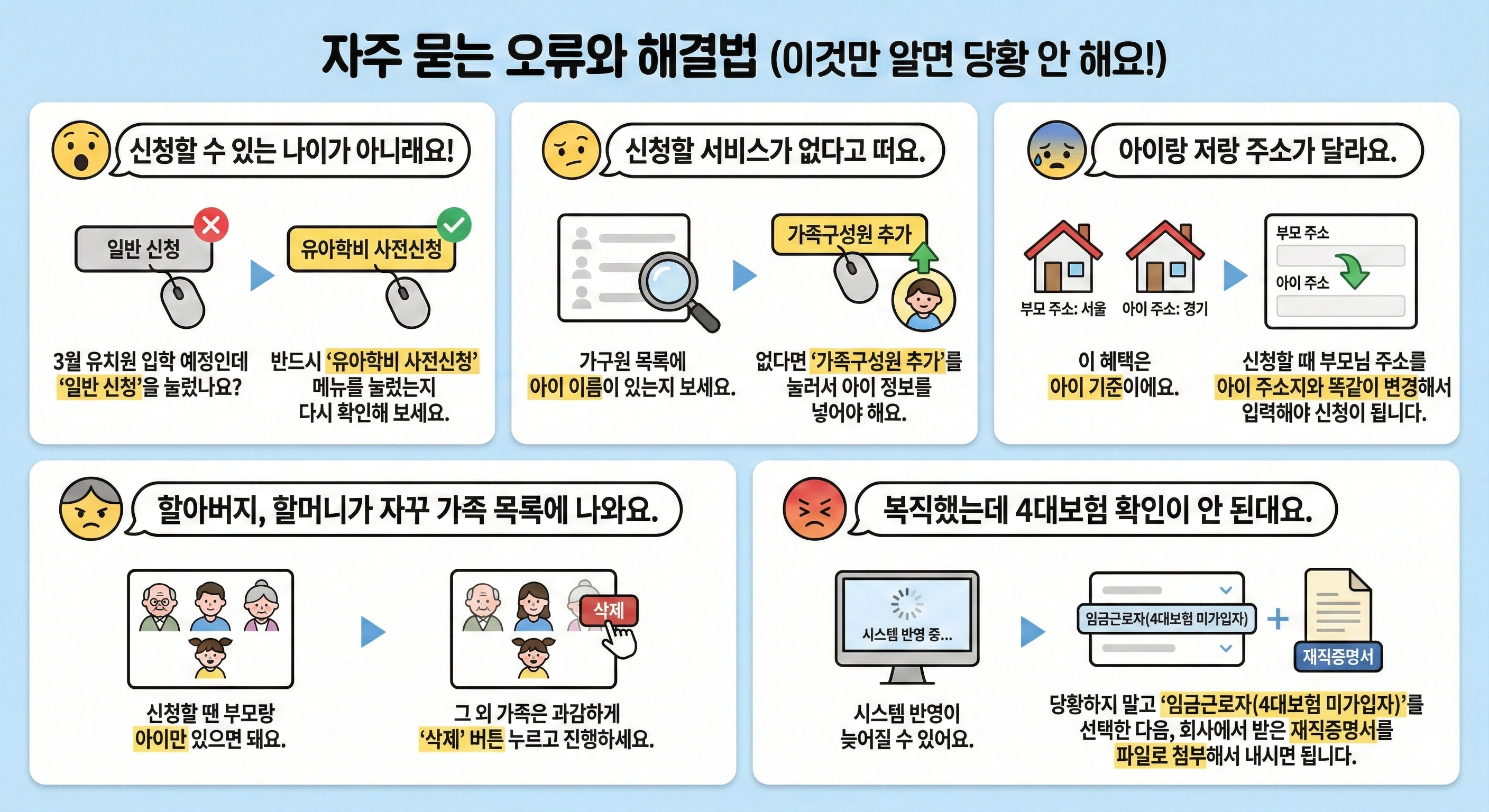 자주 묻는 오류와 해결법