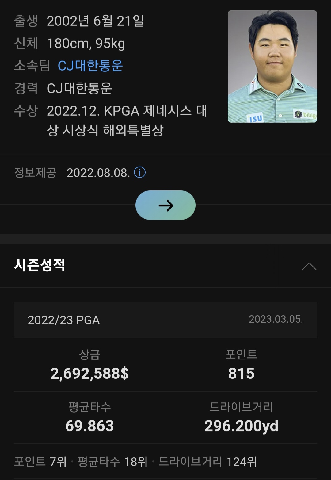 Tom Kim(김주형) / Daum 인물검색