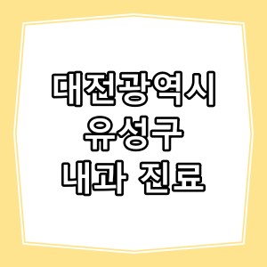 대전시 유성구 호흡기, 내과 진료 하는 동네 병원