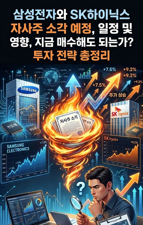 삼성전자와 SK하이닉스 자사주 소각 예정, 일정 및 주가 상승 영향, 지금 매수해도 되는가? 투자 전략 총정리