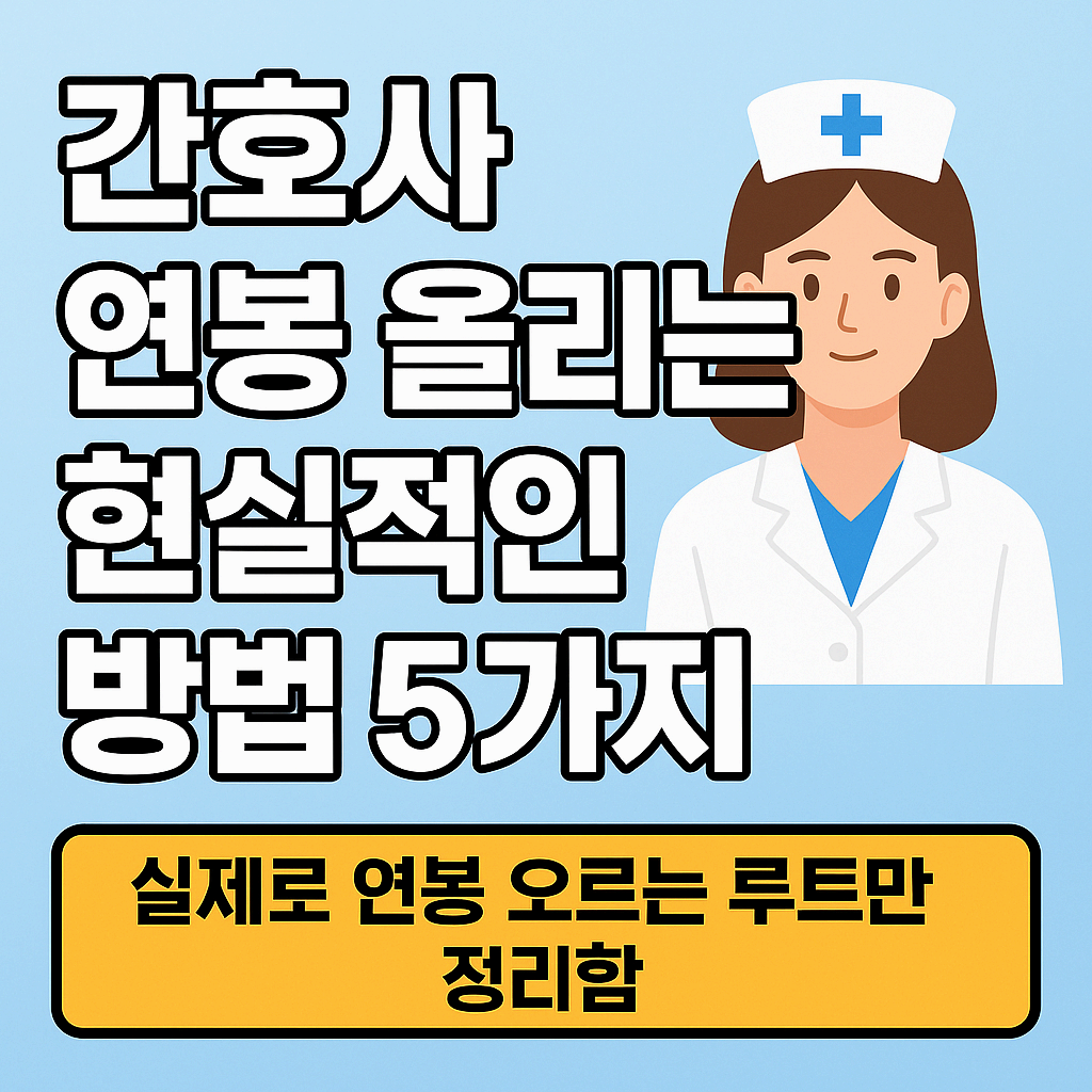 간호사 연봉 올리는 현실적인 방법 5가지