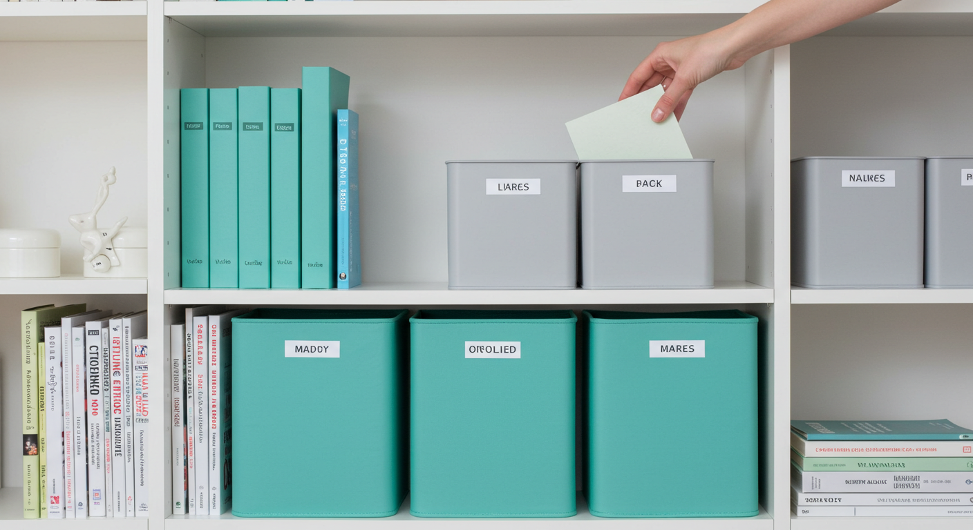 수납 정리 사진