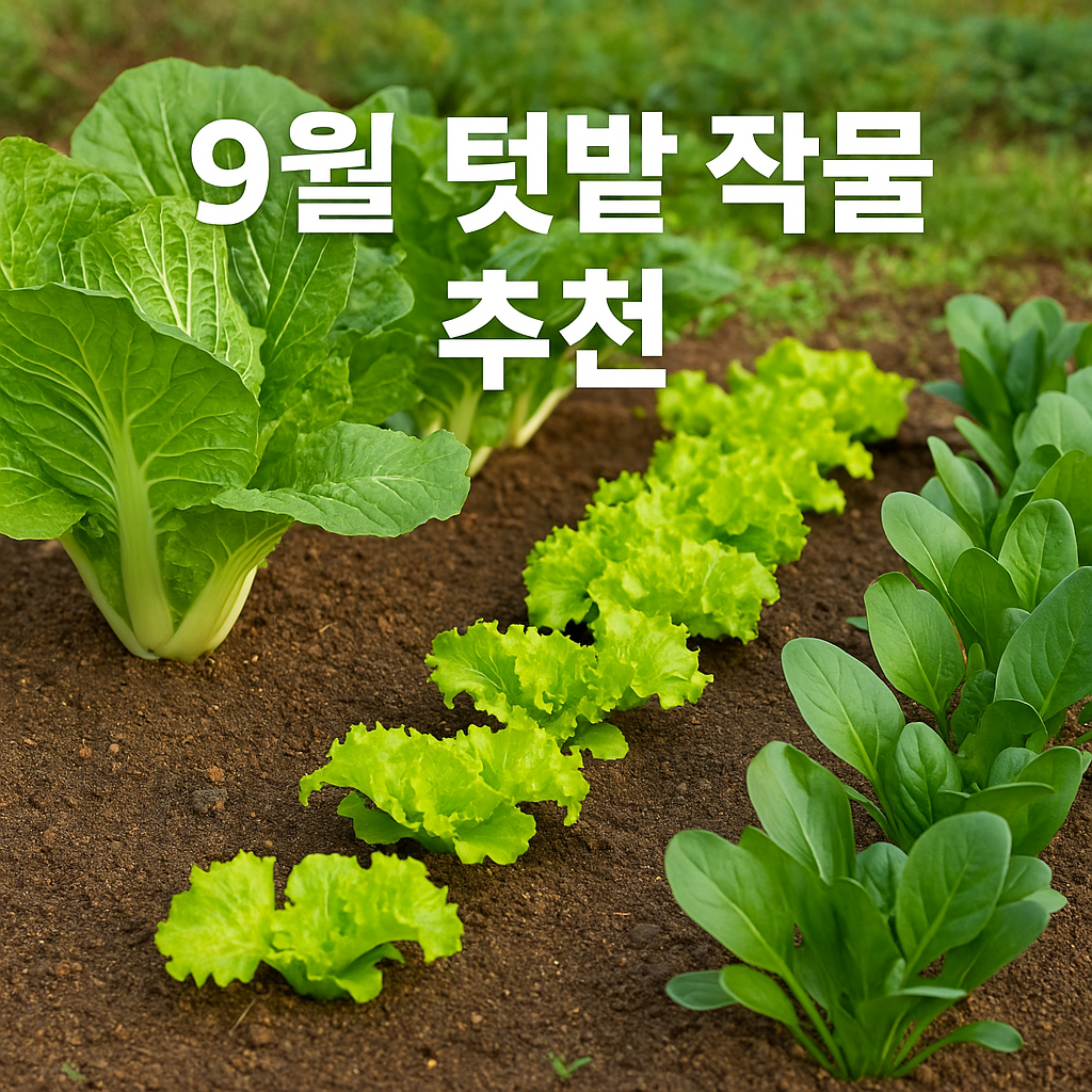 9월 텃밭 작물 추천