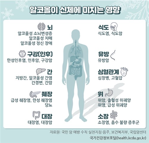 알코올이 신체에 미치는 영향 이미지