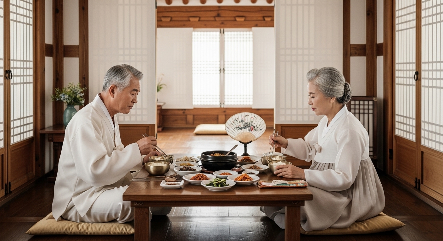 한국의 전통적인 공복아침 식사