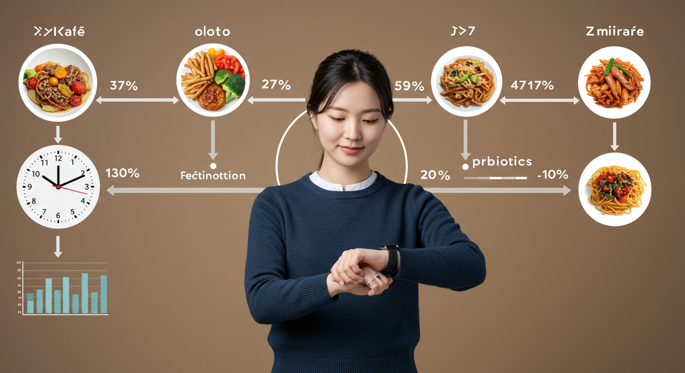 유산균과 주의 음식 사이의 적절한 시간 간격 관리